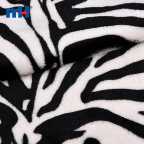 Double Sided Zebra Printed Flannel Fabric